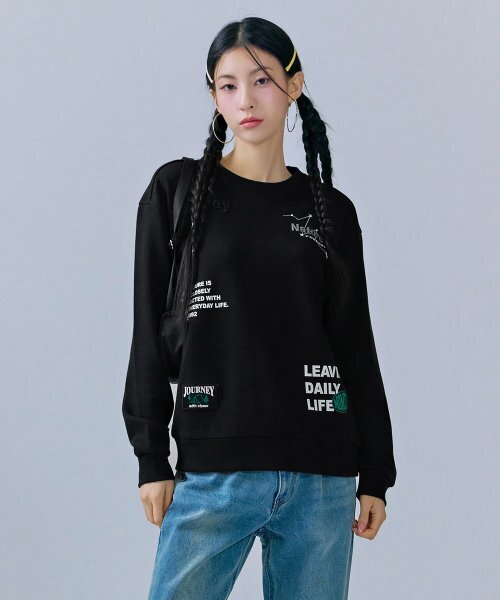 CHASECULT(チェイスカルト)の「共用全版グラフィックスウェット-CERU5112B03(スウェット・メンズ・ブラック・90/95/100)」の4枚目の写真