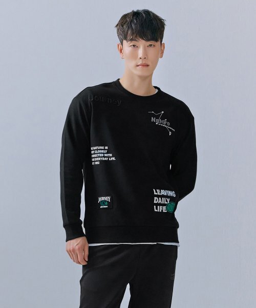 CHASECULT(チェイスカルト)の「共用全版グラフィックスウェット-CERU5112B03(スウェット・メンズ・ブラック・90/95/100)」の2枚目の写真