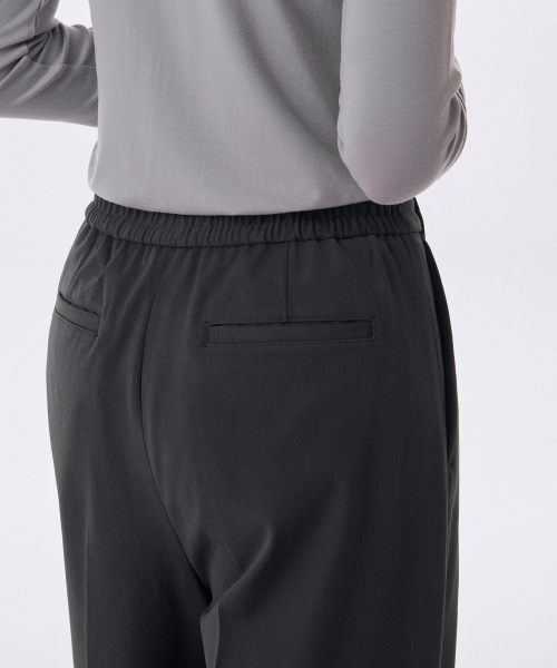 MUSINSA STANDARD WOMAN（ムシンサスタンダードウーマン）の「ウィメンズヘビーウェイト裏起毛ツーピンタックワイドバンディングスラックス[グレー]（スラックス・レディース・その他・32/30/31/24/25/26/27/28/29/34）」の4枚目の写真