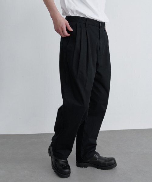MUSINSA STANDARD（ムシンサスタンダード）の「スリータックセミバルーンチノパンツ[ブラック]（その他パンツ・メンズ・その他・40/38/42/36/30/31/26/27/28/29）」の4枚目の写真