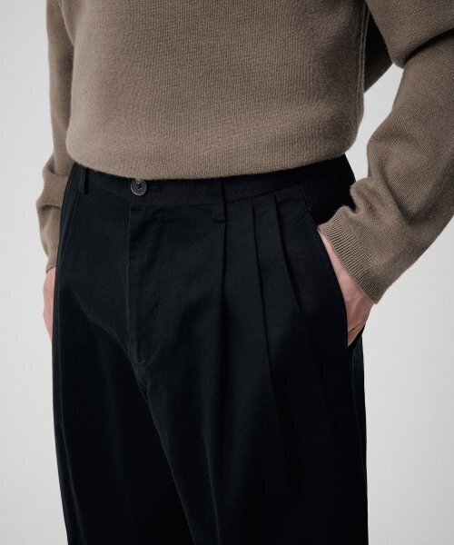 MUSINSA STANDARD（ムシンサスタンダード）の「スリータックセミバルーンチノパンツ[ブラック]（その他パンツ・メンズ・その他・40/38/42/36/30/31/26/27/28/29）」の10枚目の写真
