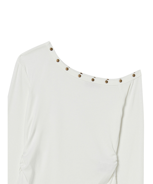 THE GREEN LAB（ザグリーンラボ）の「スタッズワンショルダー ロングスリーブ [アイボリー]（Tシャツ/カットソー・レディース・その他・FREE）」の17枚目の写真