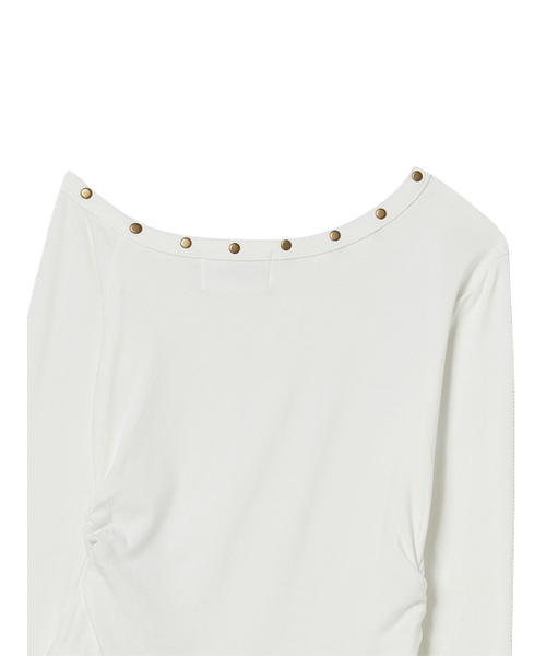 THE GREEN LAB（ザグリーンラボ）の「スタッズワンショルダー ロングスリーブ [アイボリー]（Tシャツ/カットソー・レディース・その他・FREE）」の16枚目の写真