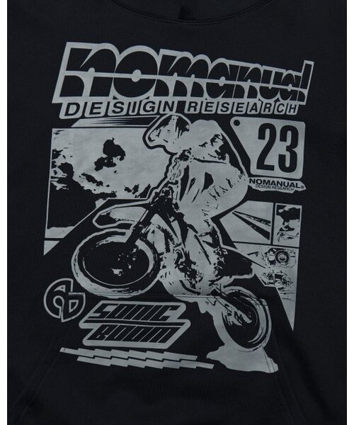 NOMANUAL(NOMANUAL)の「NM AUTO HOODIE - BLACK(パーカー・レディース・その他・SMALL/MEDIUM/LARGE/X-LARGE)」の5枚目の写真