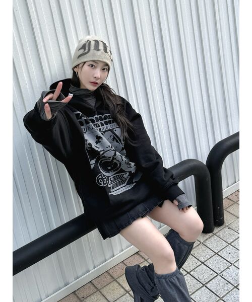 NOMANUAL(NOMANUAL)の「NM AUTO HOODIE - BLACK(パーカー・レディース・その他・SMALL/MEDIUM/LARGE/X-LARGE)」の6枚目の写真