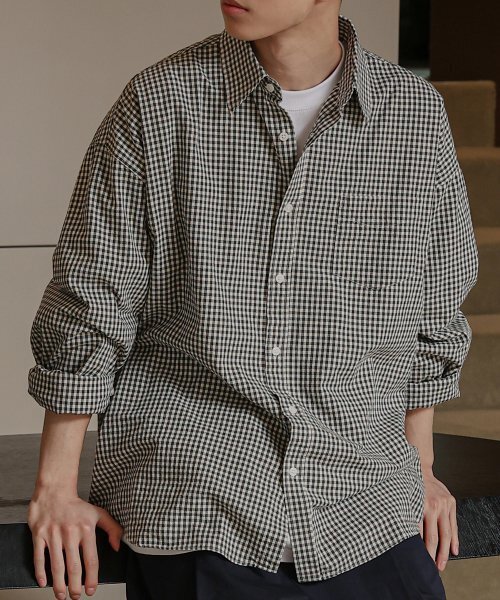 TAKEASY(テイクイージー)の「ギンガムチェックオーバーシャツ(ブラック)(シャツ/ブラウス・メンズ・その他・MEDIUM/LARGE/SMALL)」の22枚目の写真