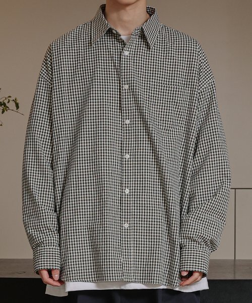 TAKEASY(テイクイージー)の「ギンガムチェックオーバーシャツ(ブラック)(シャツ/ブラウス・メンズ・その他・MEDIUM/LARGE/SMALL)」の21枚目の写真