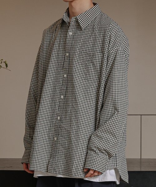 TAKEASY(テイクイージー)の「ギンガムチェックオーバーシャツ(ブラック)(シャツ/ブラウス・メンズ・その他・MEDIUM/LARGE/SMALL)」の20枚目の写真