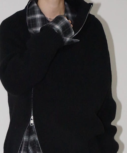 chuclla（チュクラ）の「サイドジップ ハイネックリブニット chw25a132（ニット/セーター・レディース・ベージュ/ブラック/グレー・FREE）」の9枚目の写真