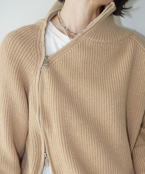 chuclla（チュクラ）の「サイドジップ ハイネックリブニット chw25a132（ニット/セーター・レディース・ベージュ/ブラック/グレー・FREE）」の20枚目の写真