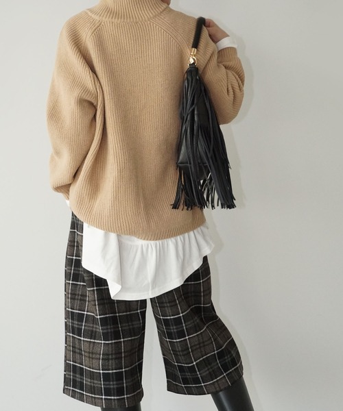 chuclla（チュクラ）の「サイドジップ ハイネックリブニット chw25a132（ニット/セーター・レディース・ベージュ/ブラック/グレー・FREE）」の22枚目の写真