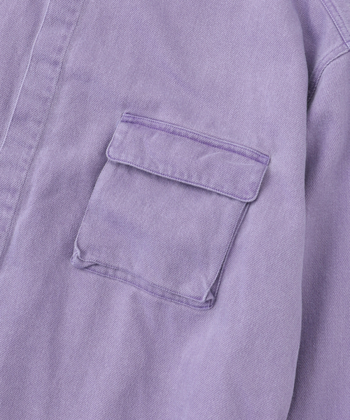 C.E(シーイー)の「C.E / シーイー cavempt OVERDYE COTTON TWILL BIG SH(シャツ/ブラウス・メンズ・パープル・MEDIUM/LARGE/X-LARGE)」の3枚目の写真