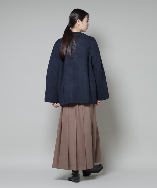 NANO universe（ナノユニバース）の「総針ニットジャケットカーディガン（カーディガン/ボレロ・レディース・チャコール/ネイビー/ブラウン・FREE）」の13枚目の写真