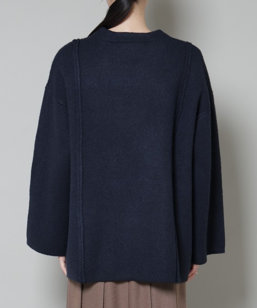 NANO universe（ナノユニバース）の「総針ニットジャケットカーディガン（カーディガン/ボレロ・レディース・チャコール/ネイビー/ブラウン・FREE）」の17枚目の写真