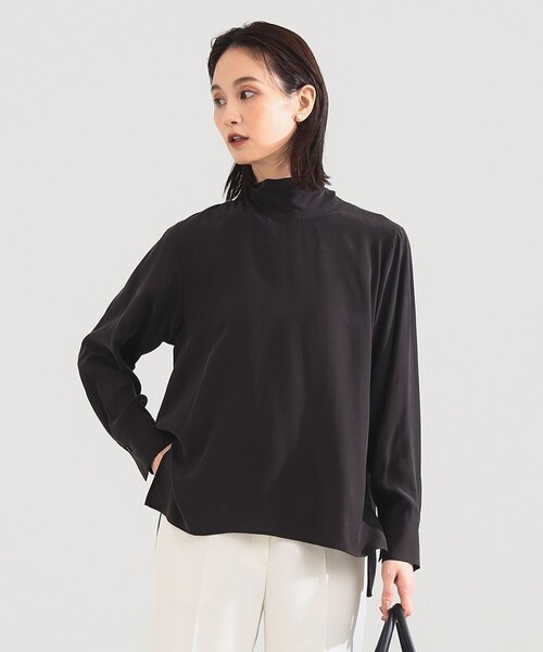 Demi-Luxe BEAMS（デミルクス ビームス）の「【オフィスカジュアル・セレモニー】ロングボウタイ ブラウス（シャツ/ブラウス・レディース・ミント/ドット/ダークブラウン・ONE SIZE）」の5枚目の写真