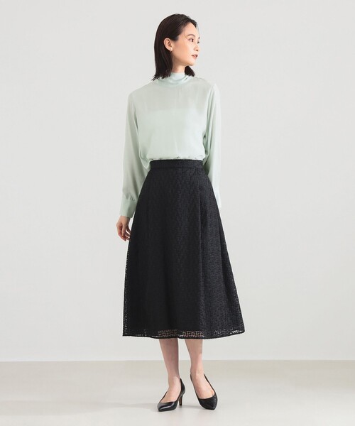 Demi-Luxe BEAMS（デミルクス ビームス）の「【オフィスカジュアル・セレモニー】ロングボウタイ ブラウス（シャツ/ブラウス・レディース・ミント/ドット/ダークブラウン・ONE SIZE）」の8枚目の写真