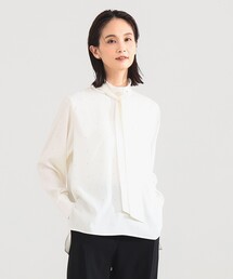 デミルクス ビームス ストール ブラウス　ボウタイブラウス ホワイト Demi-Luxe BEAMS（デミルクス ビームス）の「Demi-Luxe BEAMS