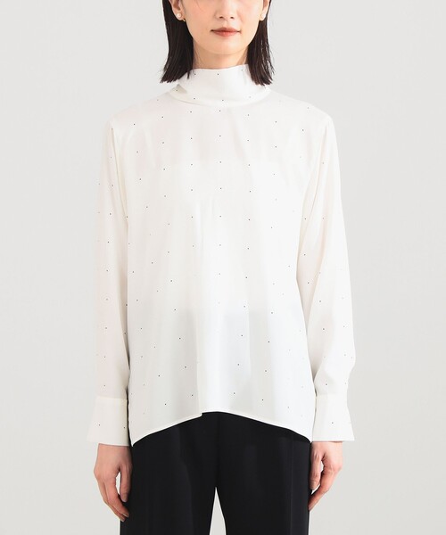 Demi-Luxe BEAMS（デミルクス ビームス）の「【オフィスカジュアル・セレモニー】ロングボウタイ ブラウス（シャツ/ブラウス・レディース・ミント/ドット/ダークブラウン・ONE SIZE）」の17枚目の写真