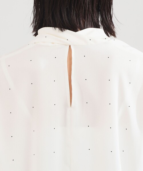 Demi-Luxe BEAMS（デミルクス ビームス）の「【オフィスカジュアル・セレモニー】ロングボウタイ ブラウス（シャツ/ブラウス・レディース・ミント/ドット/ダークブラウン・ONE SIZE）」の21枚目の写真