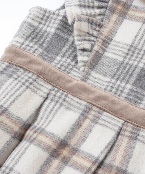 SLAP SLIP（スラップスリップ）の「【お揃い】襟付きタックスカートチェックジャンパースカート(90~130cm)（ジャンパースカート・キッズ・ボルドー/ベージュ・130cm/110cm/100cm/90cm/120cm）」の13枚目の写真