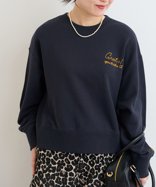 JOURNAL STANDARD relume（ジャーナルスタンダード　レリューム）の「《追加》刺繍ロゴスウェット（スウェット・レディース・レッド/チャコールグレー/ネイビー・FREE）」の16枚目の写真