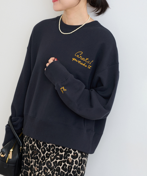 JOURNAL STANDARD relume（ジャーナルスタンダード　レリューム）の「《追加》刺繍ロゴスウェット（スウェット・レディース・レッド/チャコールグレー/ネイビー・FREE）」の17枚目の写真