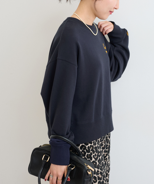 JOURNAL STANDARD relume（ジャーナルスタンダード　レリューム）の「《追加》刺繍ロゴスウェット（スウェット・レディース・レッド/チャコールグレー/ネイビー・FREE）」の18枚目の写真