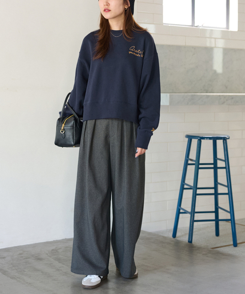 JOURNAL STANDARD relume（ジャーナルスタンダード　レリューム）の「《追加》刺繍ロゴスウェット（スウェット・レディース・レッド/チャコールグレー/ネイビー・FREE）」の19枚目の写真