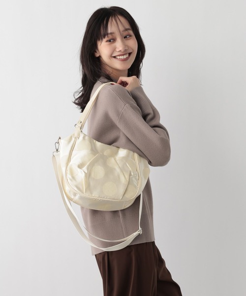 FOUND GOOD（ファウンドグッド）の「ドットタック2WAYバッグ（トートバッグ・レディース・グレー系5/ブラック/ピンク系2/ベージュ・FREE）」の2枚目の写真