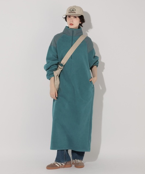 GEORGE'S(ジョージズ)の「フリースワンピース(ワンピース・レディース・グリーン/グレー/ブラック・SMALL/MEDIUM)」の1枚目の写真