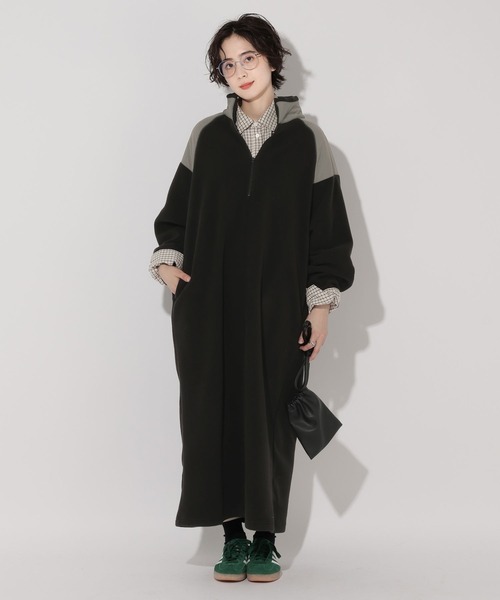 GEORGE'S(ジョージズ)の「フリースワンピース(ワンピース・レディース・グリーン/グレー/ブラック・SMALL/MEDIUM)」の4枚目の写真