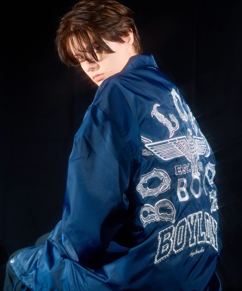 BOY LONDON(ボーイロンドン)の「【BOY LONDON】BOY Embroidery Simple Coach Jacket(ナイロンジャケット・メンズ・ブルー・X-LARGE/LARGE/MEDIUM)」の4枚目の写真