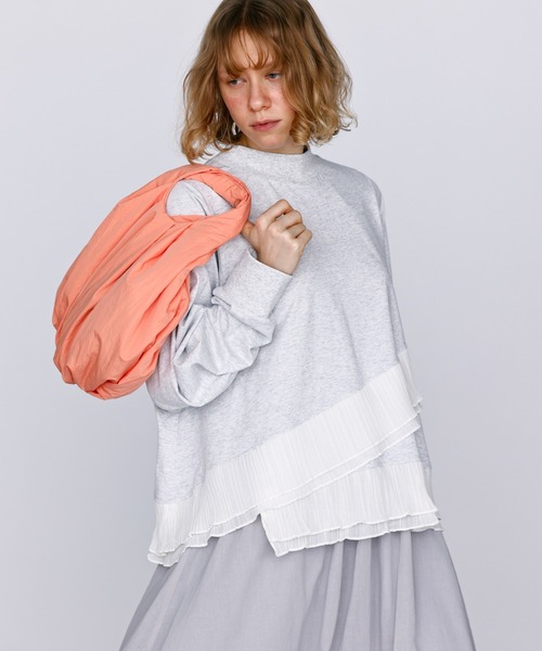 Kelen(ケレン)の「「KELEN / ケレン」ワイドフレアフリルトップス(Tシャツ/カットソー・レディース・チャコールグレー/杢グレー/ブラック・S/M)」の3枚目の写真
