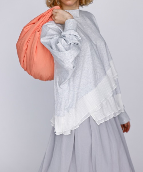 Kelen(ケレン)の「「KELEN / ケレン」ワイドフレアフリルトップス(Tシャツ/カットソー・レディース・チャコールグレー/杢グレー/ブラック・S/M)」の11枚目の写真