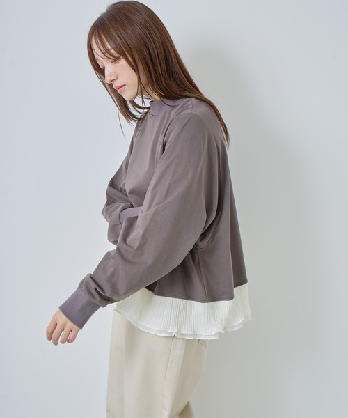 Kelen(ケレン)の「「KELEN / ケレン」ワイドフレアフリルトップス(Tシャツ/カットソー・レディース・チャコールグレー/杢グレー/ブラック・S/M)」の15枚目の写真