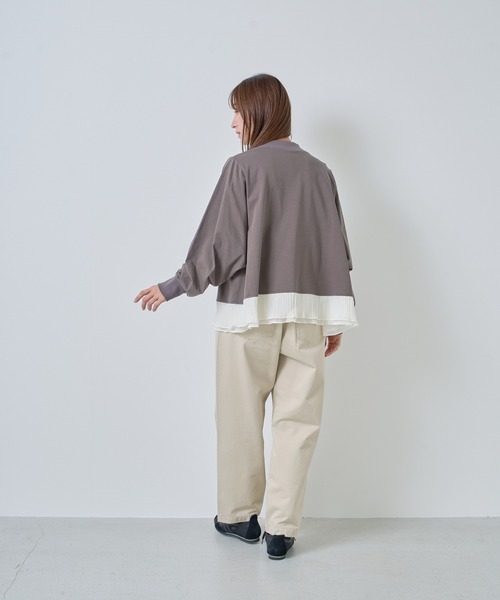 Kelen(ケレン)の「「KELEN / ケレン」ワイドフレアフリルトップス(Tシャツ/カットソー・レディース・チャコールグレー/杢グレー/ブラック・S/M)」の16枚目の写真
