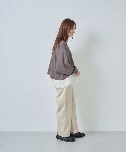 Kelen(ケレン)の「「KELEN / ケレン」ワイドフレアフリルトップス(Tシャツ/カットソー・レディース・チャコールグレー/杢グレー/ブラック・S/M)」の18枚目の写真