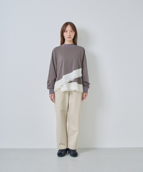 Kelen(ケレン)の「「KELEN / ケレン」ワイドフレアフリルトップス(Tシャツ/カットソー・レディース・チャコールグレー/杢グレー/ブラック・S/M)」の21枚目の写真