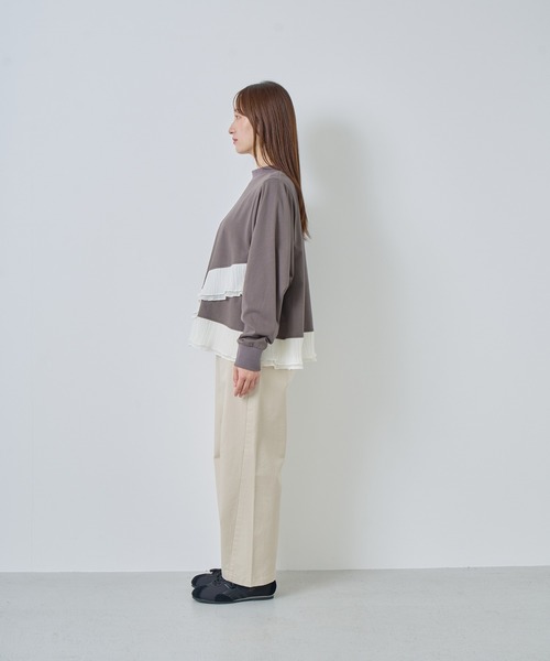 Kelen(ケレン)の「「KELEN / ケレン」ワイドフレアフリルトップス(Tシャツ/カットソー・レディース・チャコールグレー/杢グレー/ブラック・S/M)」の22枚目の写真