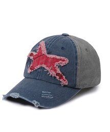 MAINBOOTH（メインブース）の「Starfish Damage Ball Cap(BLUE)（キャップ）」