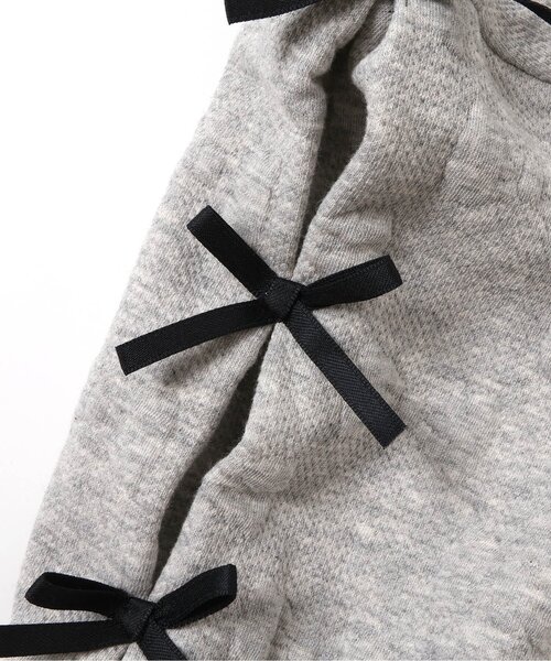 apres les cours（アプレレクール）の「袖リボンキルトトレーナー_ジュニア対応（スウェット・キッズ・ピンク/ブラック/グレー・80/90/100/110/120/130/140）」の18枚目の写真