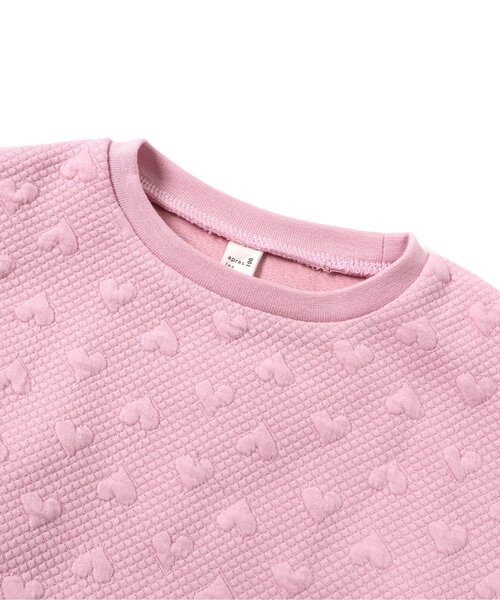 apres les cours（アプレレクール）の「袖リボンキルトトレーナー_ジュニア対応（スウェット・キッズ・ピンク/ブラック/グレー・80/90/100/110/120/130/140）」の19枚目の写真