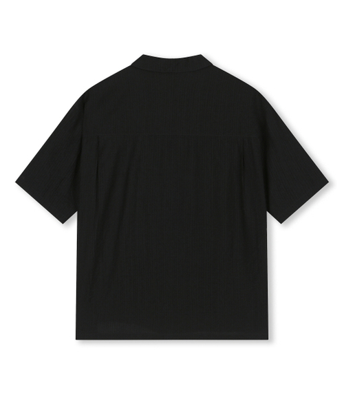 BESLOW（ビースロー）の「クリンクルテクスチャーハーフシャツ ブラック（シャツ/ブラウス・レディース・その他・SMALL/MEDIUM/LARGE）」の7枚目の写真