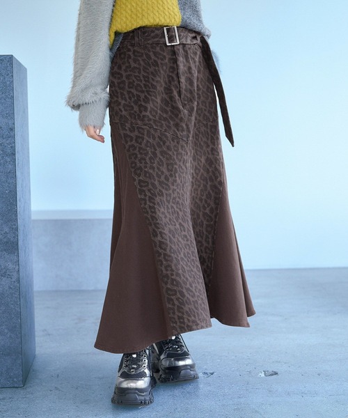 Verybrain Heavenly レオパード マーメイドスカート Verybrain Heavenly レオパード マーメイドスカート Verybrain