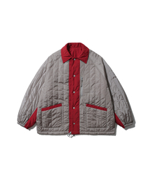 ANGLAN（アングラン）の「Reversible Quilted Coach Jacket - Red（ナイロンジャケット）」