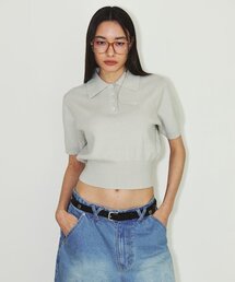 BASIC KNITTED POLO SHIRT BEIGE
