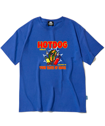 ホットドッグチル グラフィックTシャツ - ブルー
