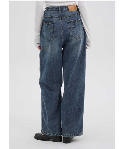 MICANE（ミケーネ）の「スネル ストレートフィット ローデニムパンツ_M（デニムパンツ・レディース・ブルー/ダークインディゴブルー・SMALL/MEDIUM/LARGE/X-LARGE/XX-LARGE/X-SMALL）」の3枚目の写真
