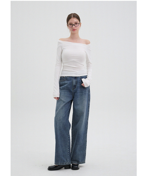 MICANE（ミケーネ）の「スネル ストレートフィット ローデニムパンツ_M（デニムパンツ・レディース・ブルー/ダークインディゴブルー・SMALL/MEDIUM/LARGE/X-LARGE/XX-LARGE/X-SMALL）」の4枚目の写真