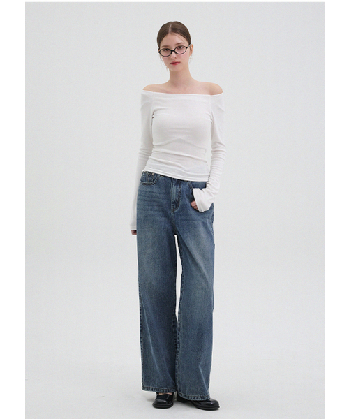 MICANE（ミケーネ）の「スネル ストレートフィット ローデニムパンツ_M（デニムパンツ・レディース・ブルー/ダークインディゴブルー・SMALL/MEDIUM/LARGE/X-LARGE/XX-LARGE/X-SMALL）」の5枚目の写真